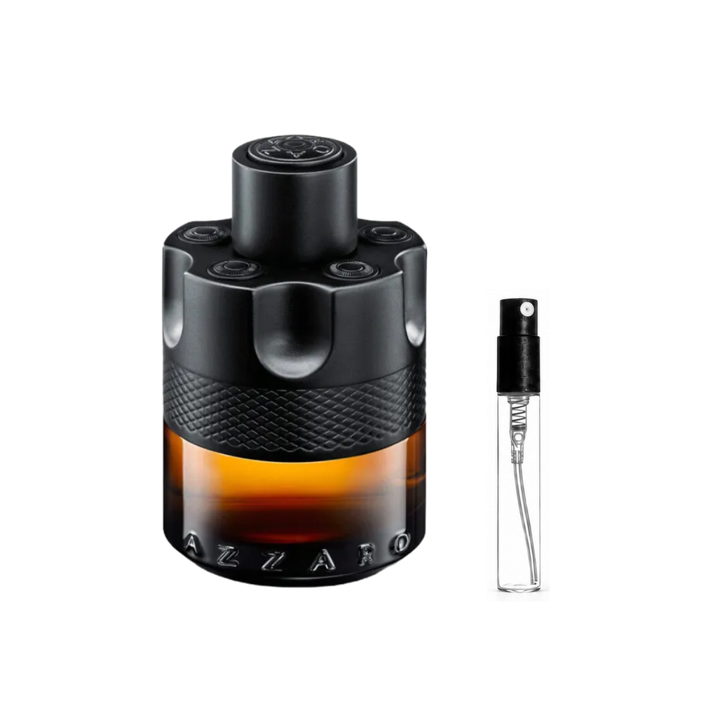 Azzaro The Most Wanted Parfum – flakon i identyczny atomizer wzorcowy