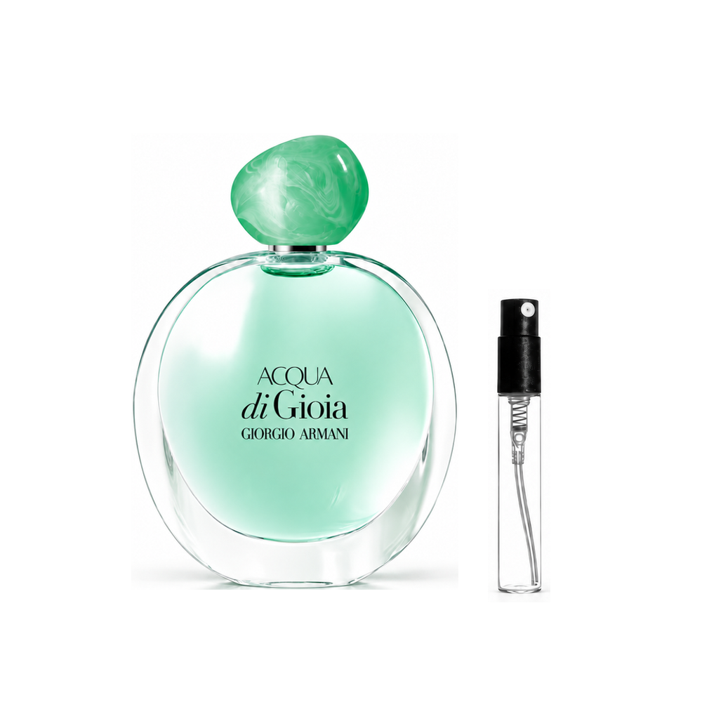 Armani Acqua di Gioia Eau de Parfum – odlewka perfum – flakon i identyczny atomizer wzorcowy