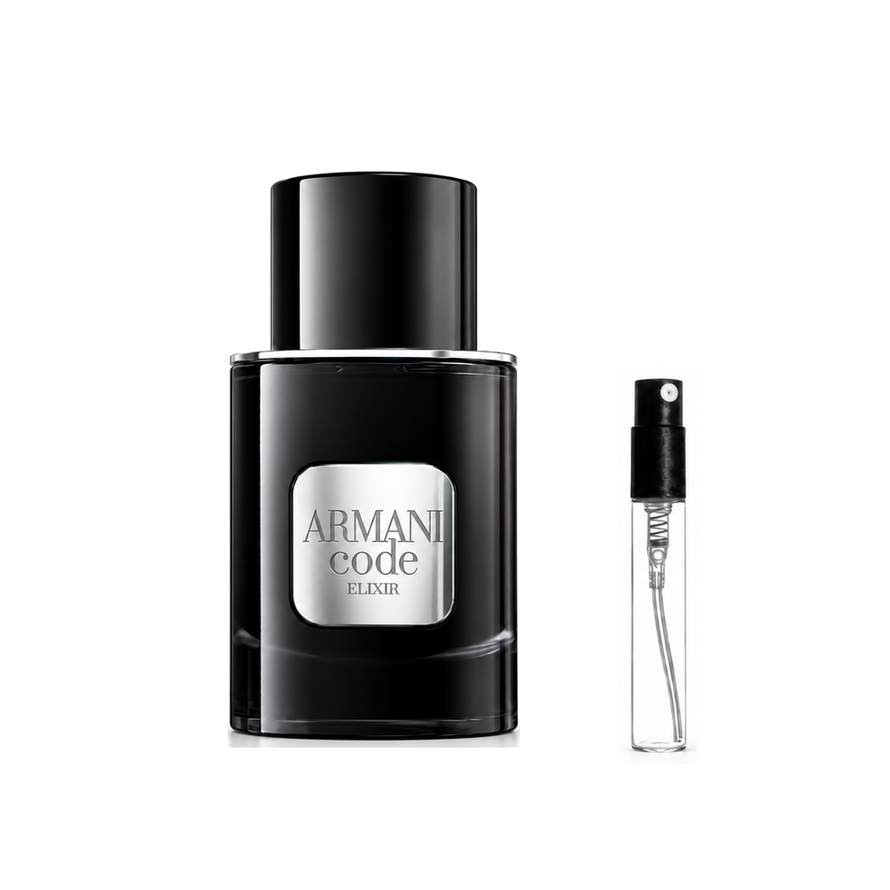 Armani Code Elixir – odlewka perfum – flakon i identyczny atomizer wzorcowy
