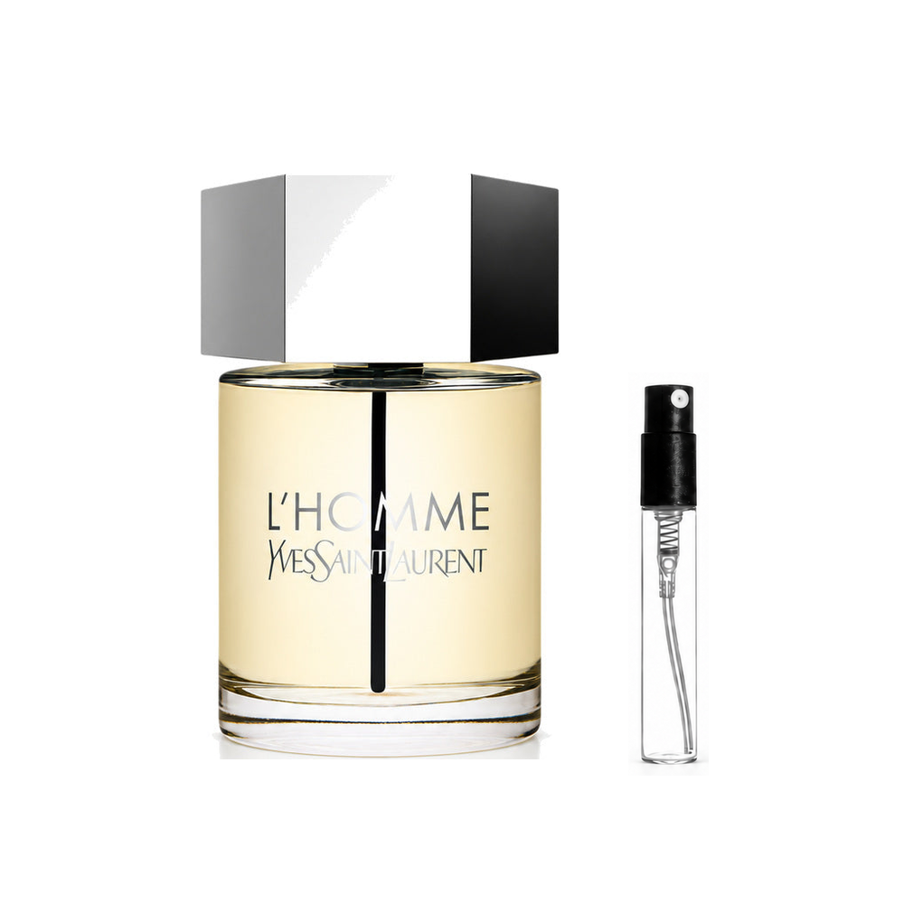 Yves Saint Laurent L'Homme Eau de Toilette – odlewka perfum – flakon i identyczny atomizer wzorcowy