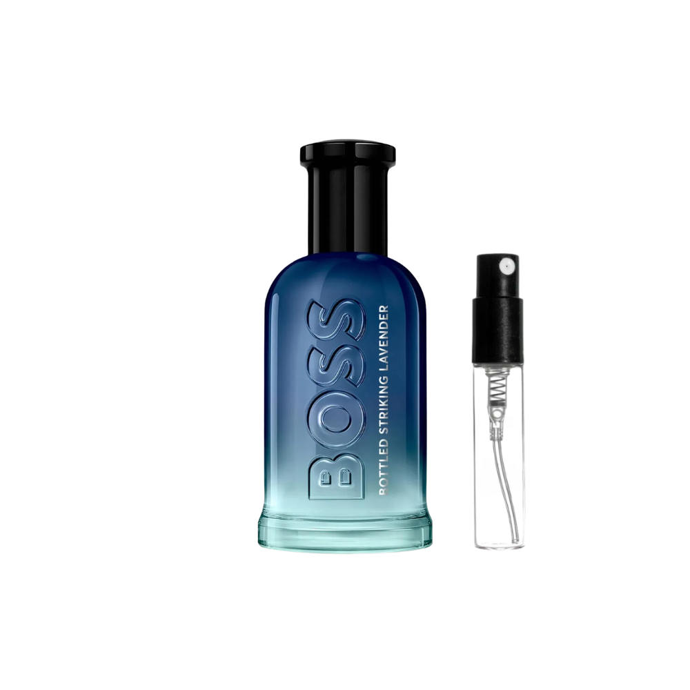 Odlewka perfum Hugo Boss Boss Bottled Striking Lavender dla mężczyzn z nutami mineralnymi, lawendy, nut drzewnych i mchu
