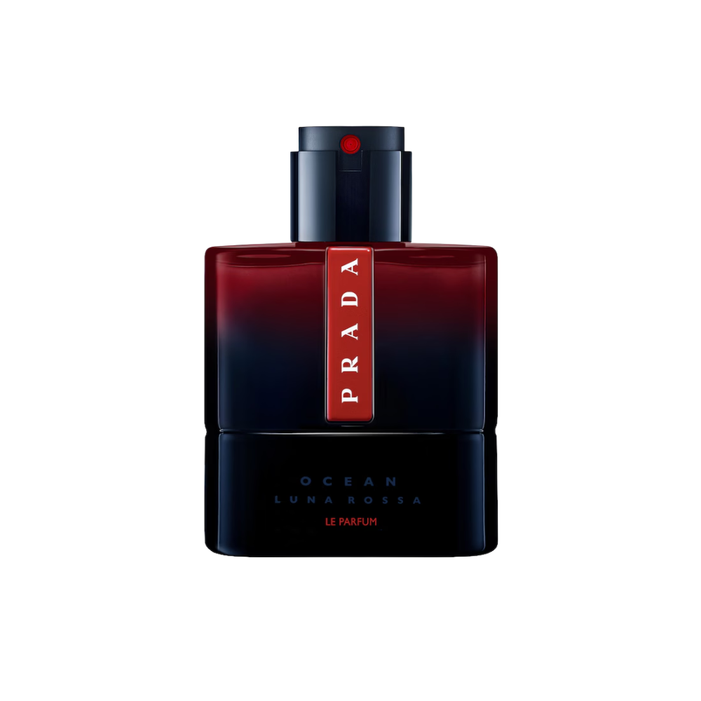 Flakon perfum Prada Luna Rossa Ocean Le Parfum z nutami cytryny, szafranu, Amber Xtreme i dębu.