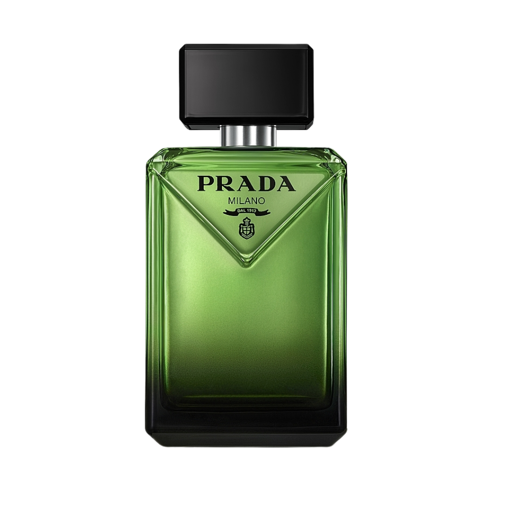 Flakon perfum Prada Paradigme z nutami kalabryjskiej bergamotki, piżma, geranium, benzoesu, balsamu peruwiańskiego i drzewa gwajakowego.