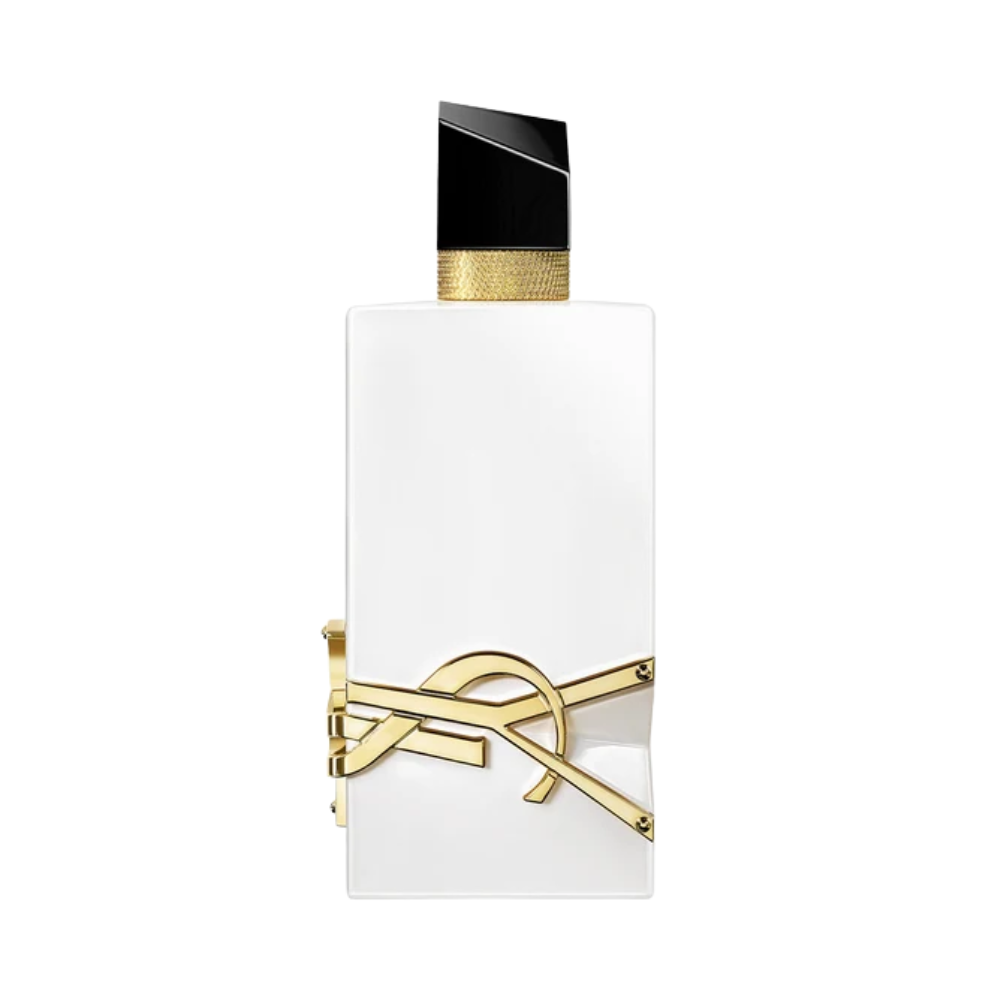 Flakon perfum Yves Saint Laurent – Libre L’Eau Nue Eau de Parfum z nutami zielona mandarynka, bergamotka, neroli, gruszka, lawandyna, lawenda, kwiat pomarańczy, jaśmin sambac i cedr, delikatny akord słodki, piżmo.