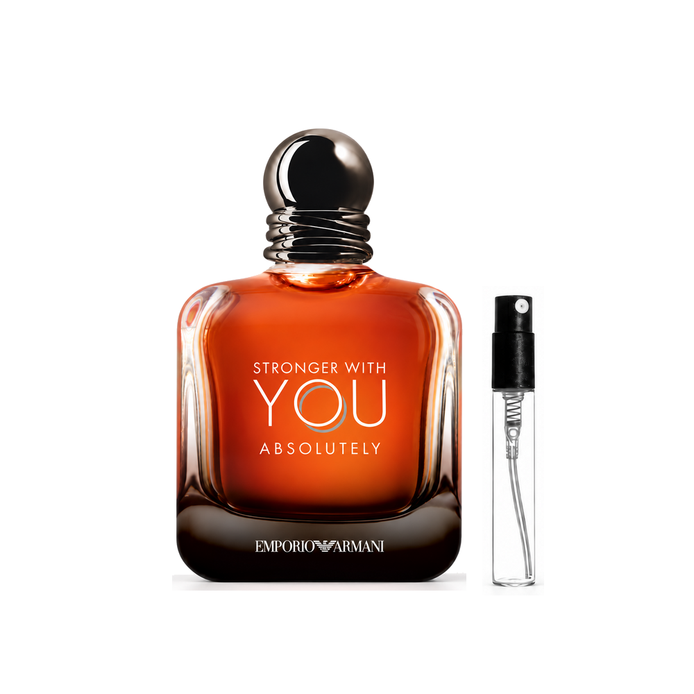 Armani Stronger With You Absolutely Parfum – flakon i atomizer odlewki, zdjęcie poglądowe