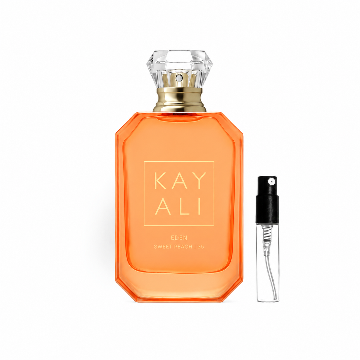 Kayali – Eden Sweet Peach | 35 EDP – odlewka perfum – oryginalny flakon i odlewka z atomizerem