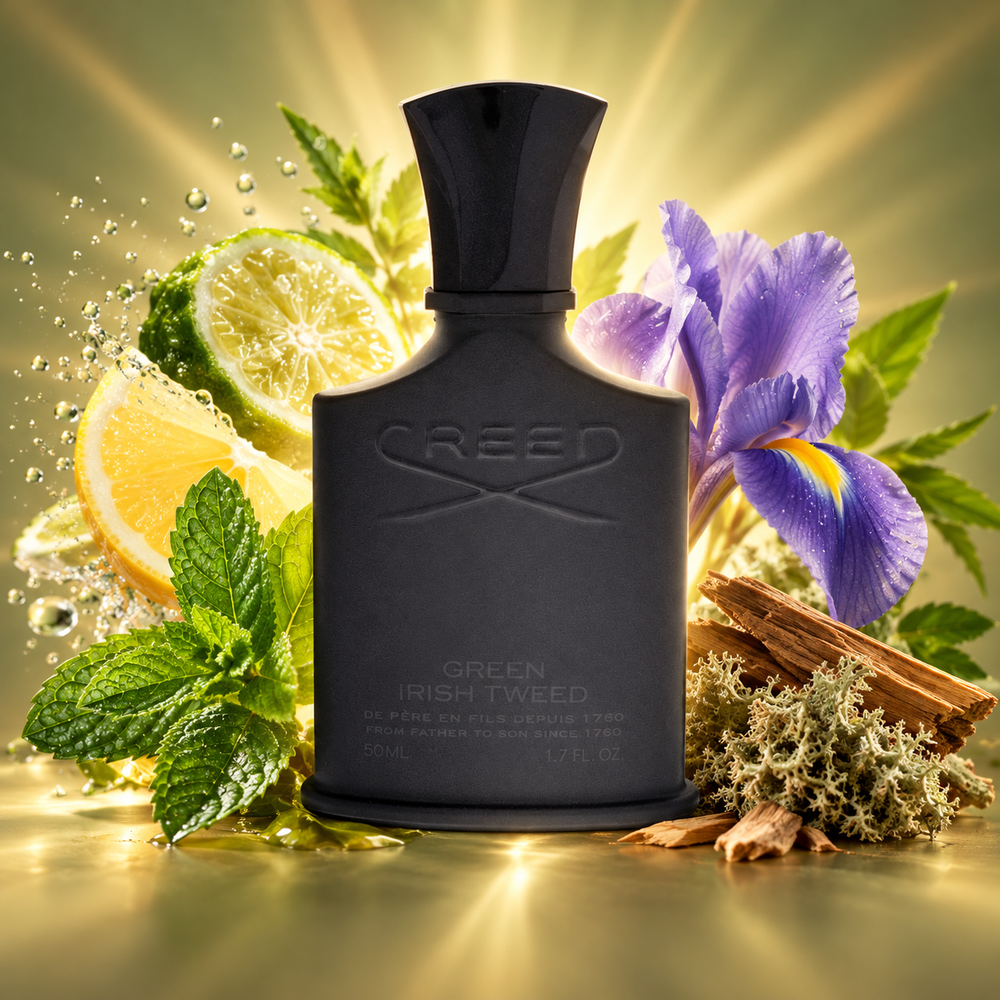 Creed Green Irish Tweed Eau de Parfum – odlewka perfum – flakon z nutami zapachowymi