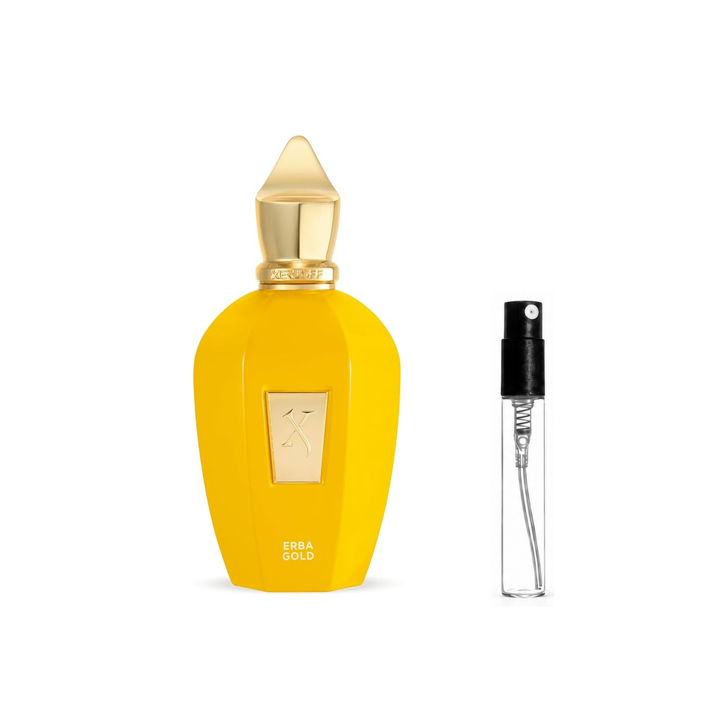 Xerjoff Erba Gold Eau de Parfum – flakon i identyczny atomizer wzorcowy