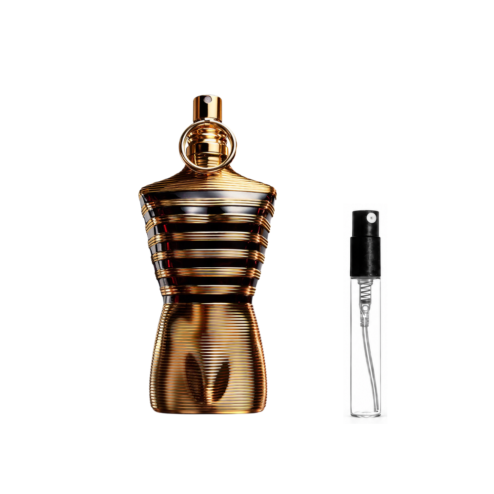 Jean Paul Gaultier Le Male Elixir Parfum – oryginalny flakon i identyczny atomizer wzorcowy