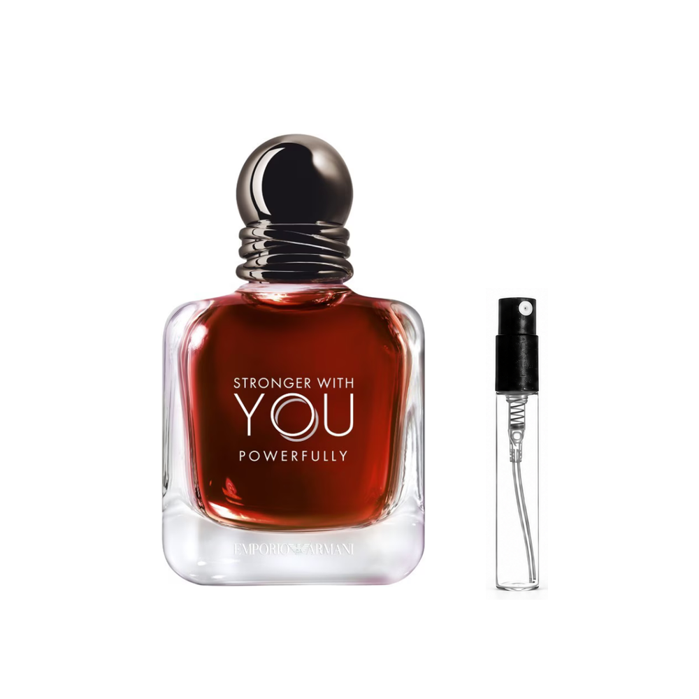 Armani Stronger With You Powerfully Eau de Parfum – oryginalny flakon i identyczny atomizer wzorcowy