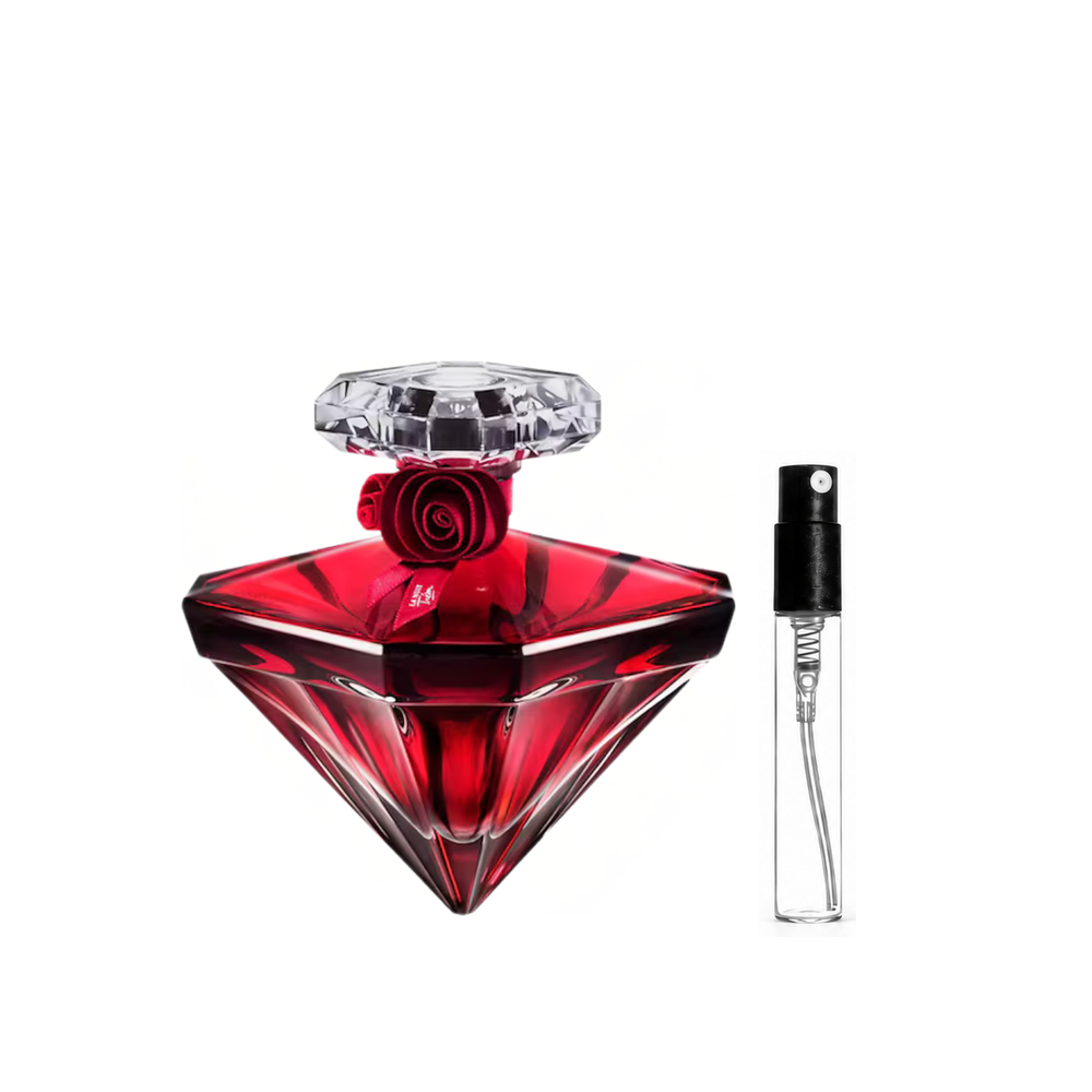 Lancome  – La Nuit Trésor Rouge Drama EDP- odlewka perfum – flakon i identyczny atomizer wzorcowy