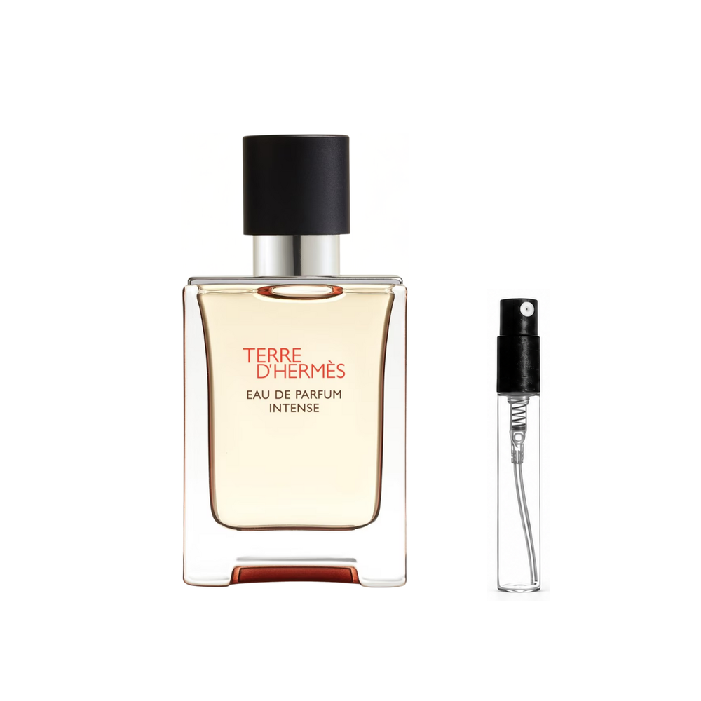 Hermès Terre d'Hermès Eau de Parfum Intense – oryginalny flakon i identyczny atomizer wzorcowy