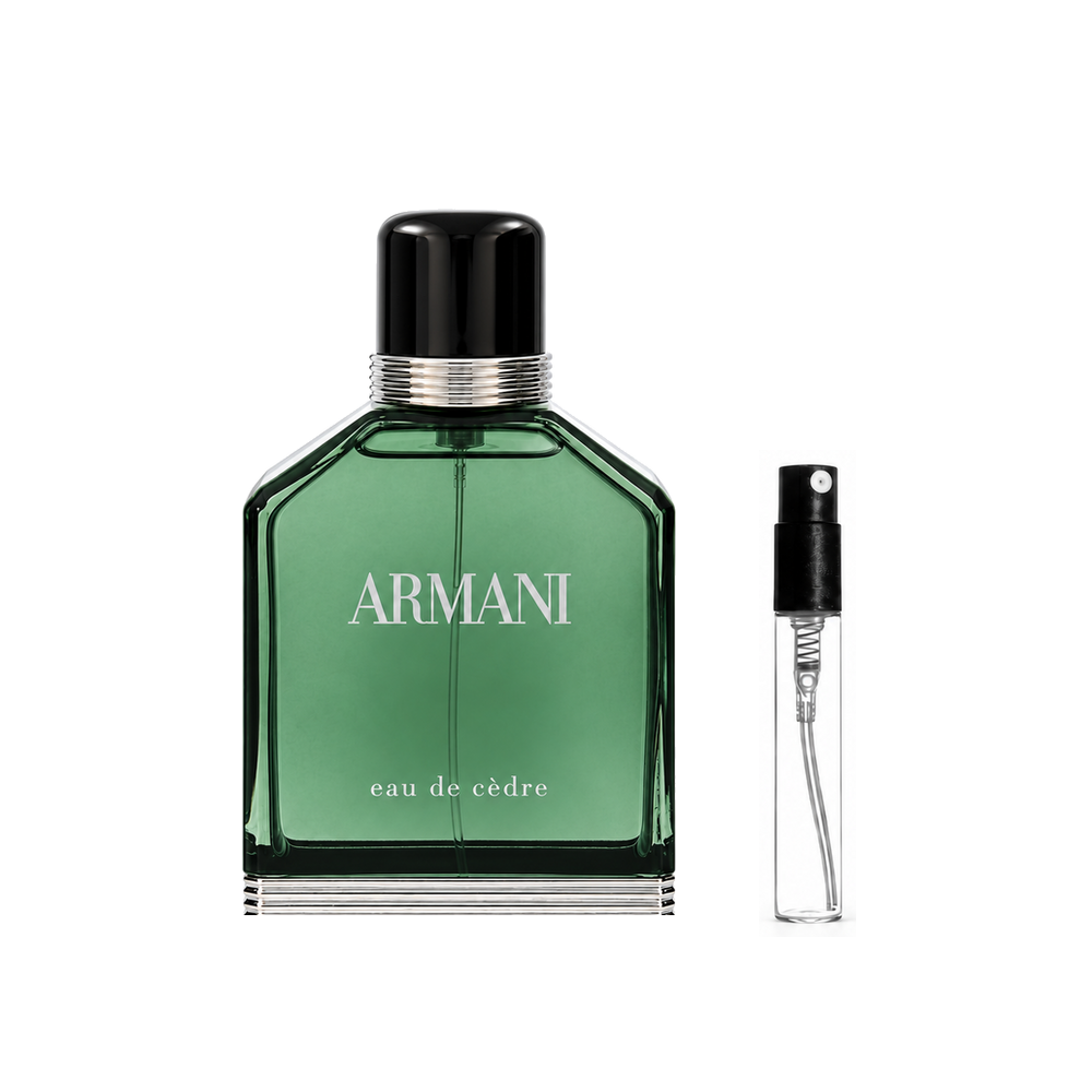 Armani Eau de Cèdre Eau de Toilette – odlewka perfum – flakon i identyczny atomizer wzorcowy