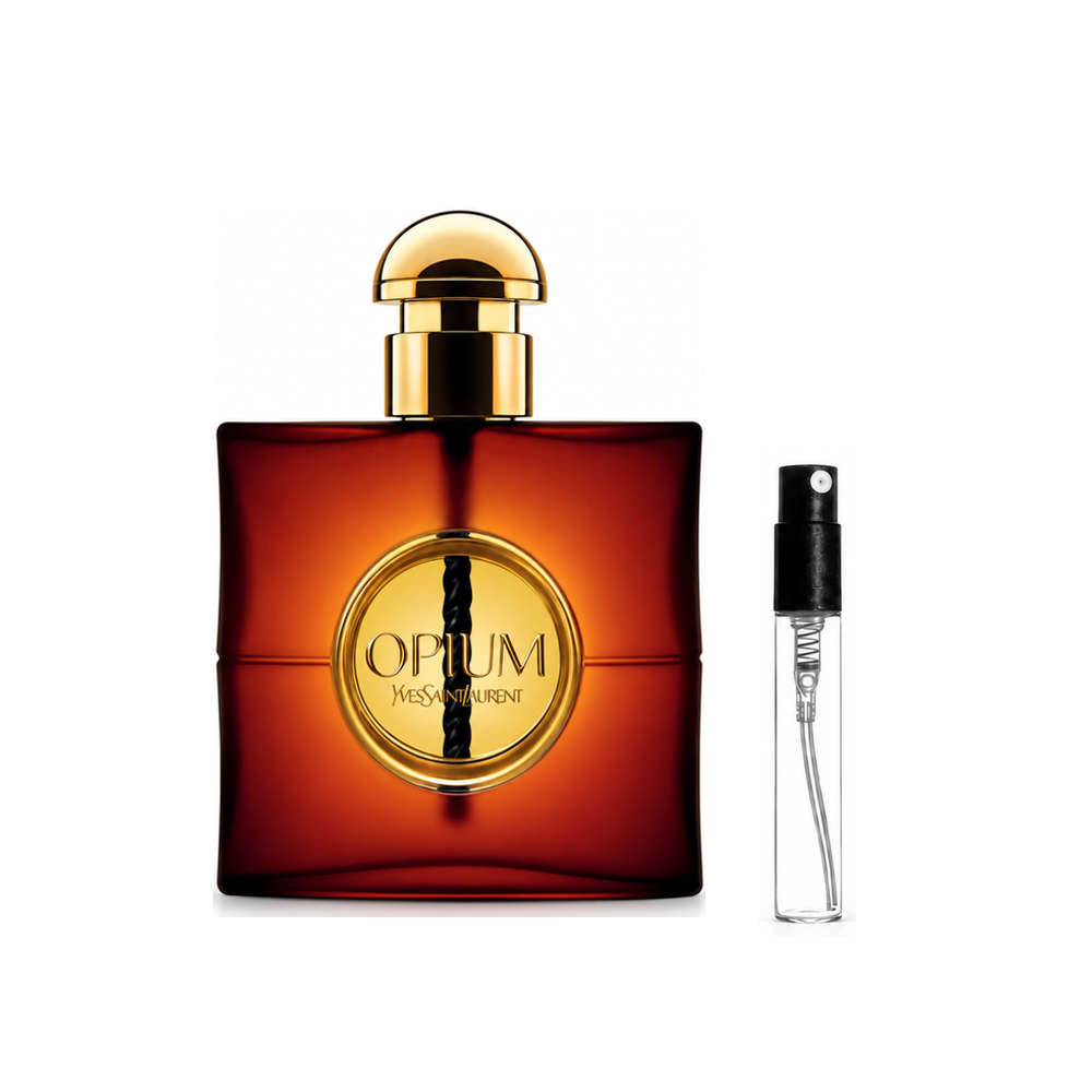 Yves Saint Laurent Opium Eau de Parfum – odlewka perfum – flakon i identyczny atomizer wzorcowy
