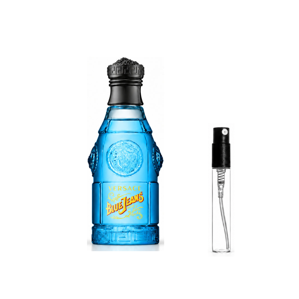 Versace Blue Jeans Eau de Toilette – odlewka perfum – flakon i identyczny atomizer wzorcowy