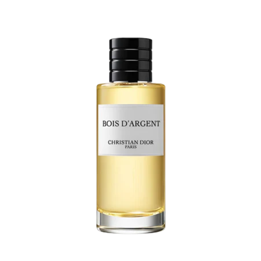 Flakon perfum Dior Bois d'Argent z nutami irysa, mirry, miodu, wanilii, bursztynu, skóry i nut drzewnych – luksusowy zapach unisex.