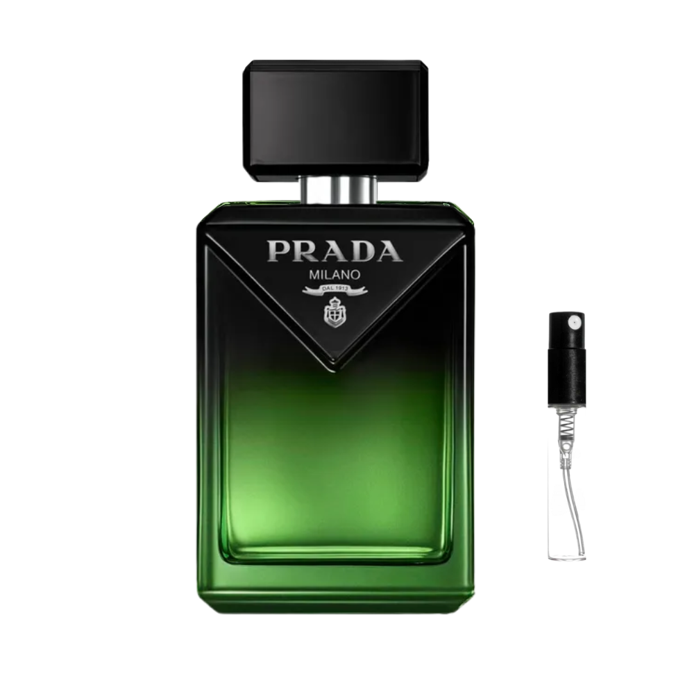 Prada Paradigme Le Parfum – odlewka perfum męskich z nutami bergamotki, wanilii, geranium, balsamu peruwiańskiego, benzoesu, drzewa gwajakowego i Amberever.